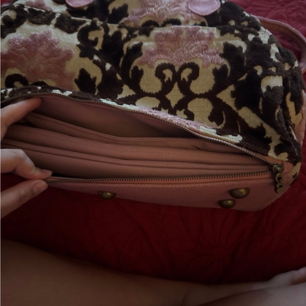 Cake By Petunia Pink and Brown Women's Bag and Pouch Combo - Picture 12 of 12